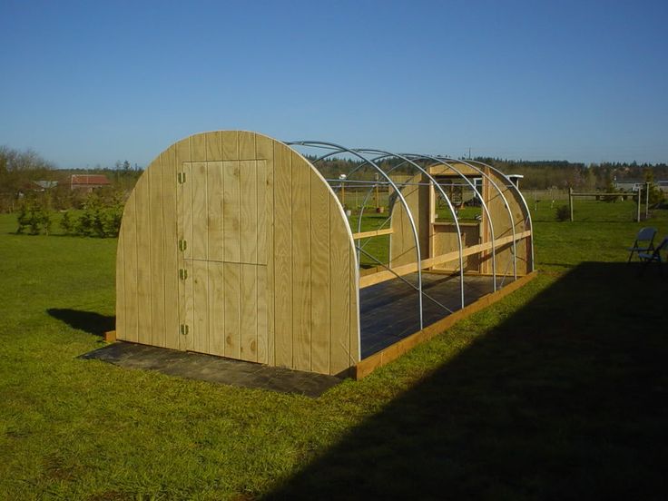 Wooden greenhouse structure